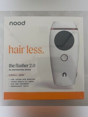nood The Flasher 2.0 IPL Hair Removal Device - White with Orange Accent